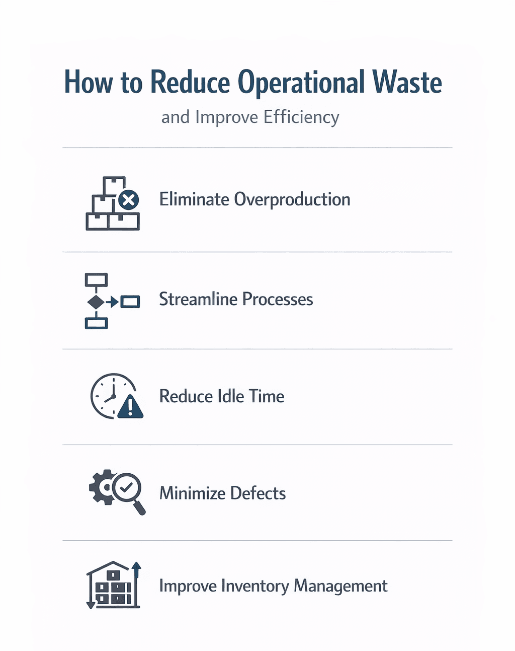 reduce operational waste and improve efficiency