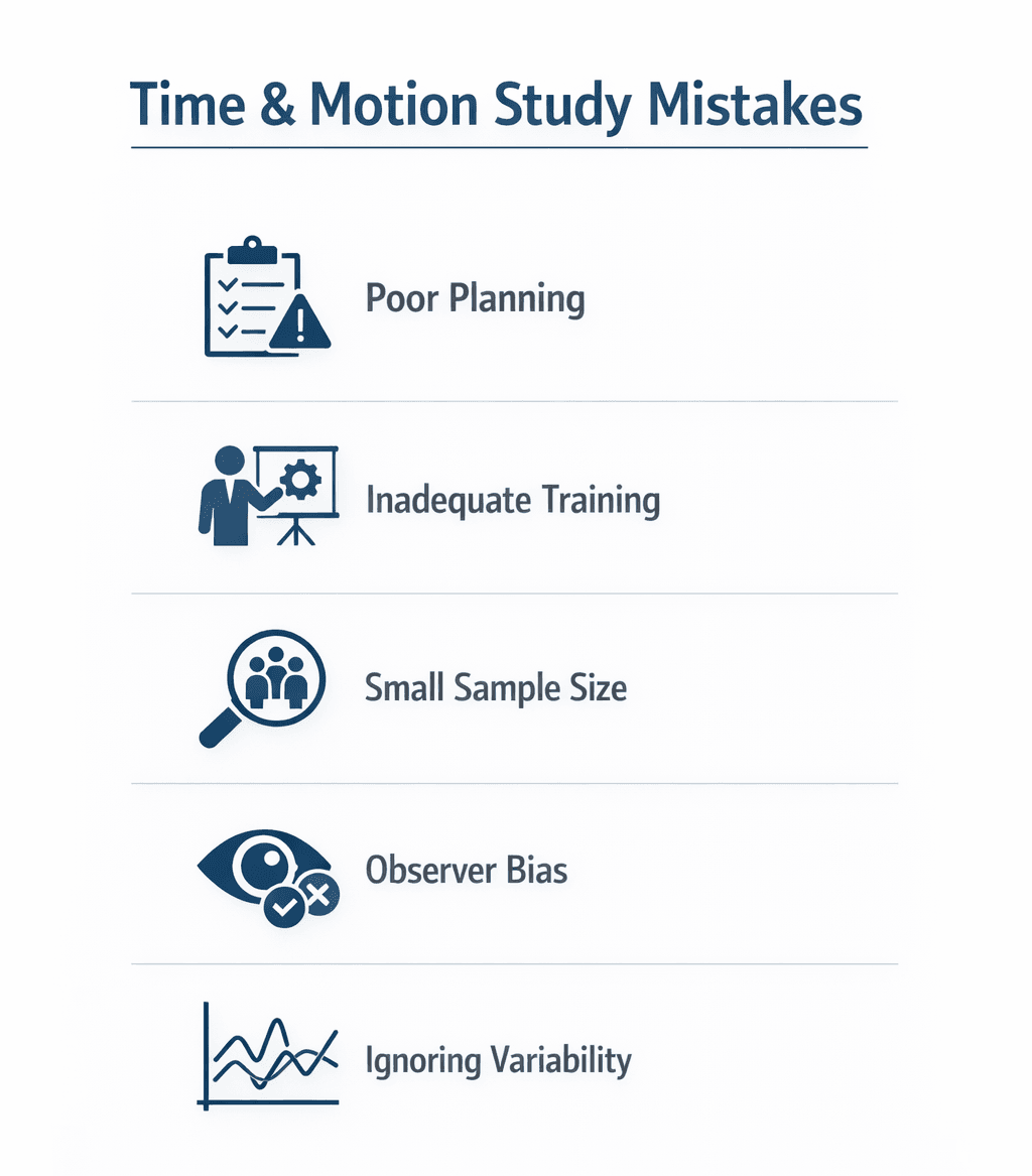 time and motion study mistakes