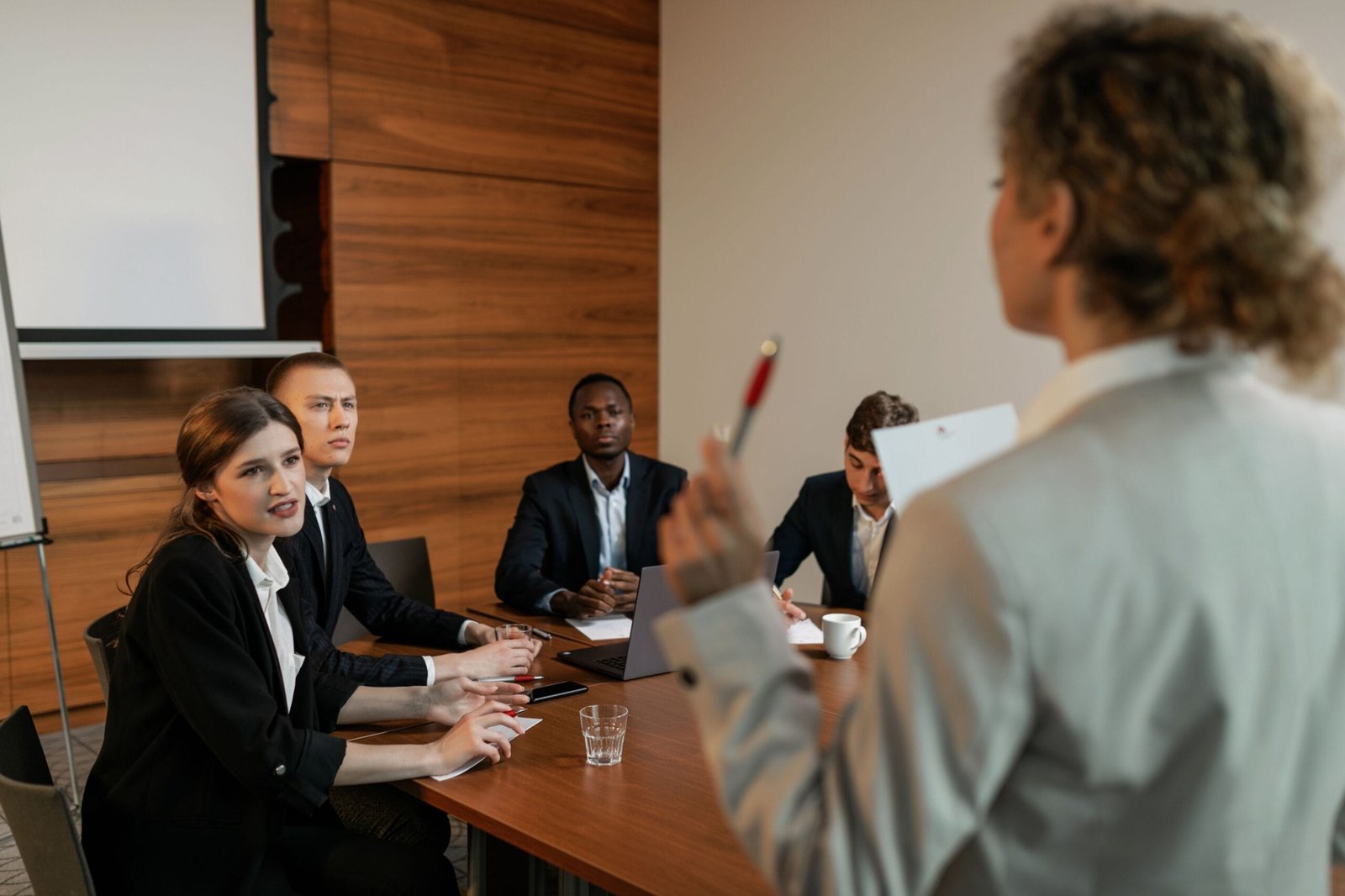 Business management consultants meeting in a modern office 